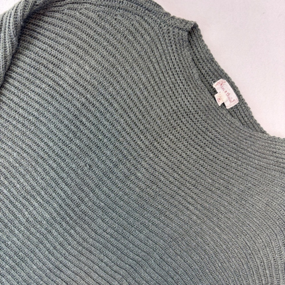 Him & Thread Green Ribbed Knit‎ Sweater Long Sleeve Crew Neck Casual M